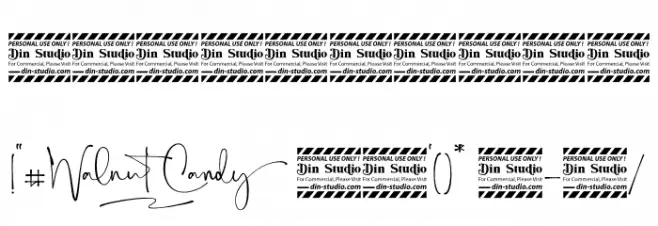 Walnut Candy personal use Шрифта ДРУГИЕ символов