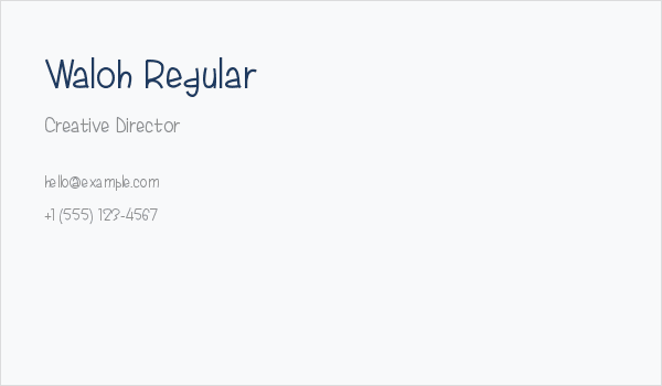 Waloh Regular Business Card