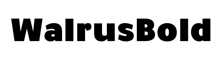 Walrus Bold Font