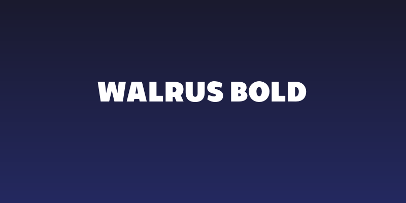 Walrus Bold Social Header