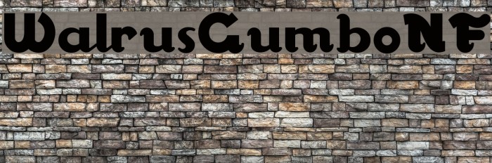 WalrusGumboNF Font examples