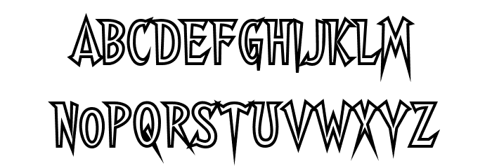 Walshes Outline Caratteri MINUSCOLO