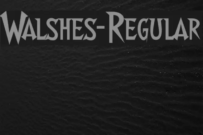 Walshes-Regular Font examples