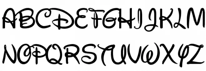 Walt Disney Script v4.1 Fuentes MAYÚSCULAS
