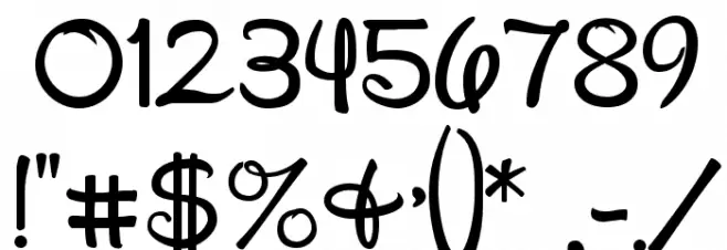 Walt Disney Script フォント その他の文字
