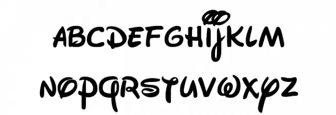 Walt Disney Script フォント 小文字