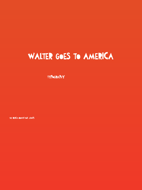 Walter Goes To America Poster