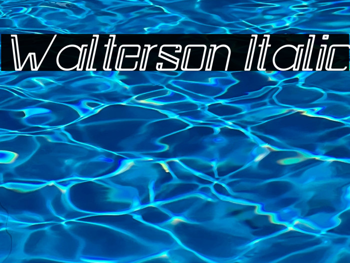 Walterson Italic Example 2