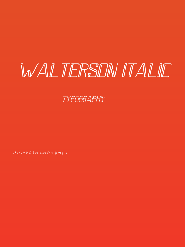 Walterson Italic Poster