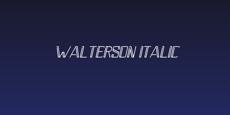 Walterson Italic Social Header