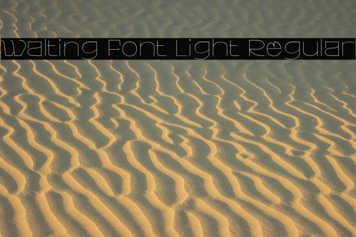 Walting Font Light Regular Example 2