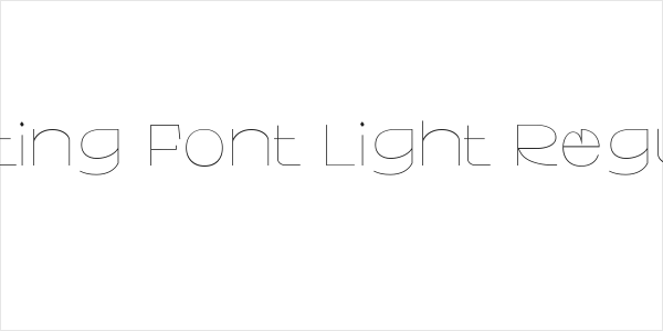 Walting Font Light Regular Logo