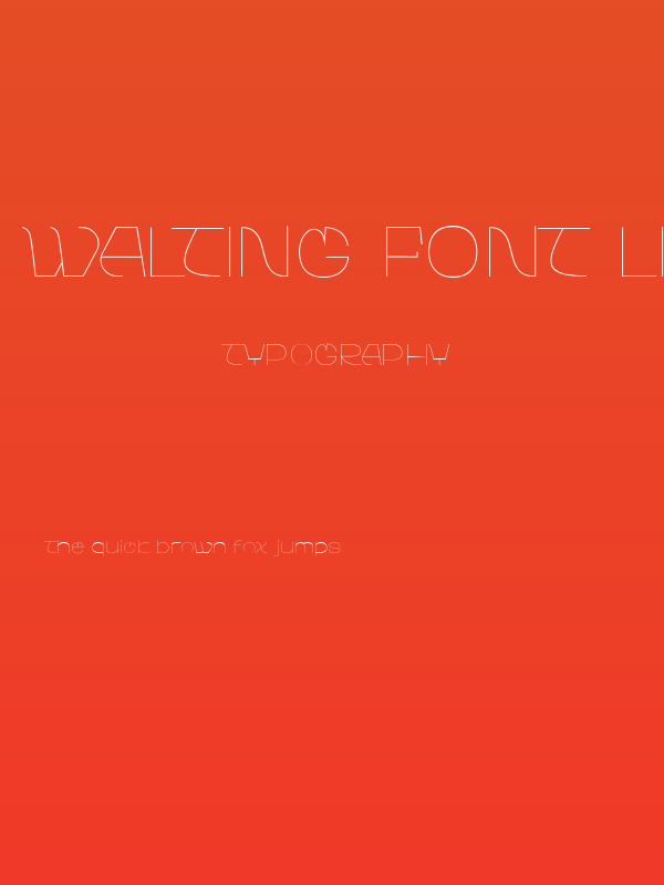 Walting Font Light Regular Poster