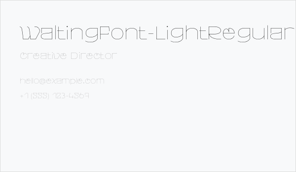 WaltingFont-LightRegular Business Card