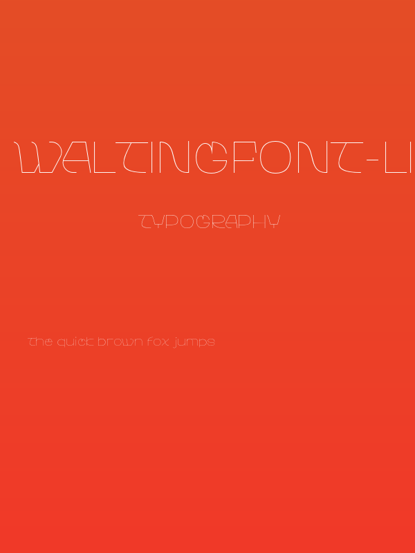 WaltingFont-LightRegular Poster
