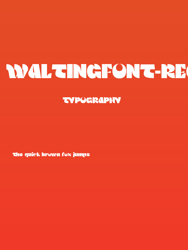 WaltingFont-Regular Poster