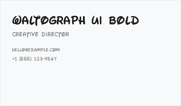 Waltograph UI Bold Business Card