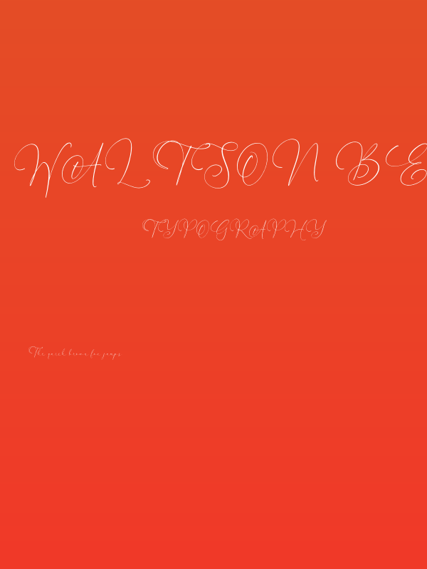 Waltson Beauty Poster