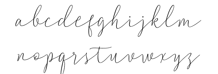 WaltyScript Font LOWERCASE