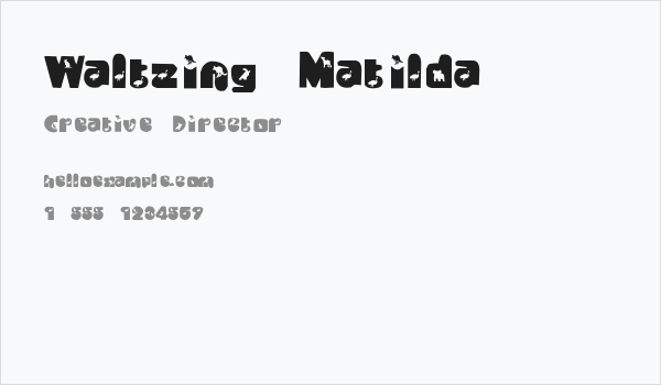 Waltzing Matilda Business Card
