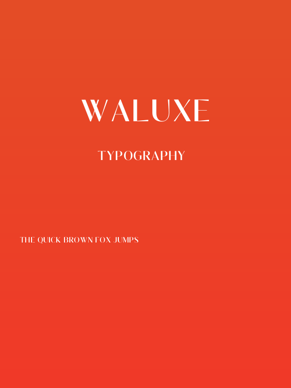 Waluxe Poster