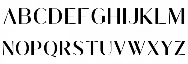 Waluxe Font UPPERCASE