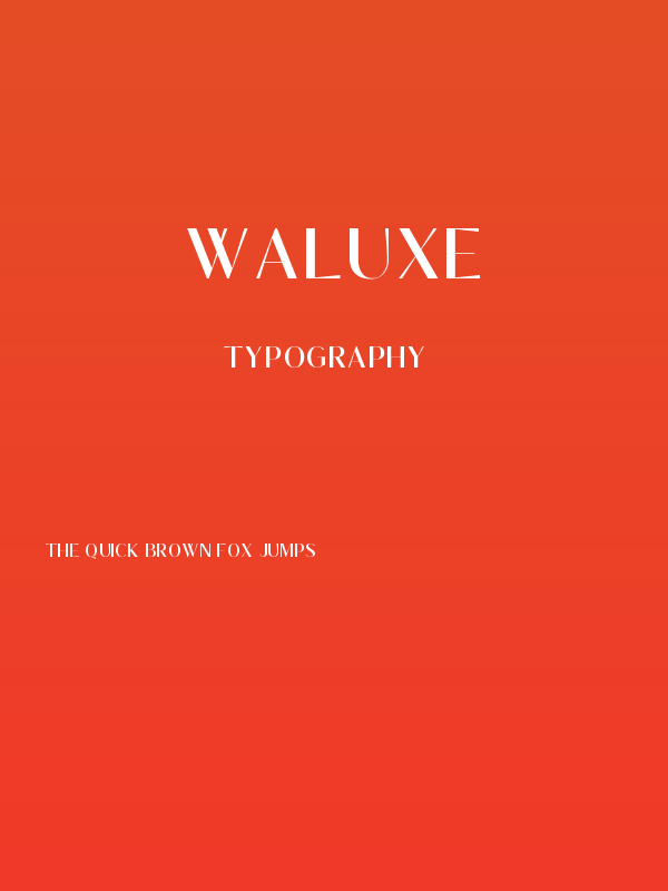Waluxe Poster