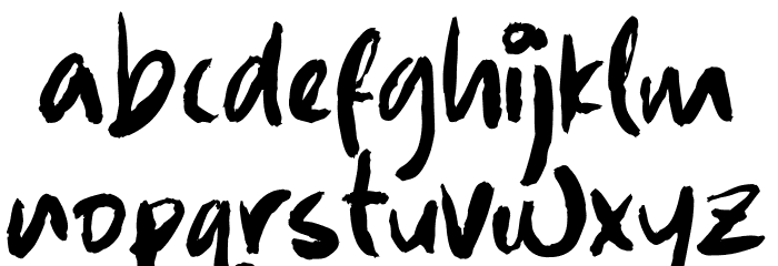 Wamatto Rough Font LOWERCASE
