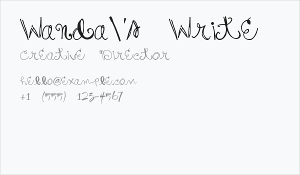 Wanda's Write Business Card