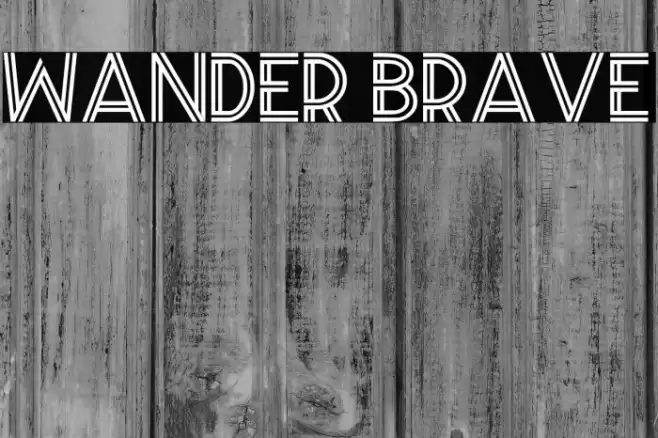 Wander Brave Font examples