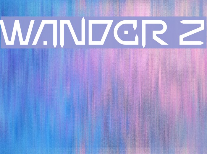 Wander Z Font examples