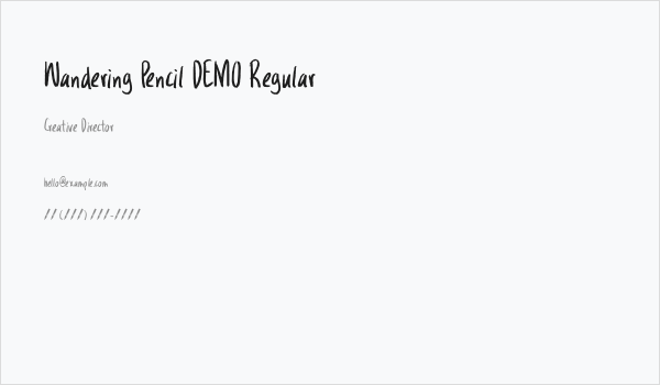Wandering Pencil DEMO Regular Business Card