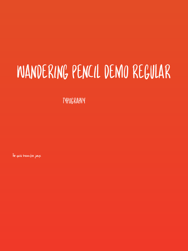 Wandering Pencil DEMO Regular Poster