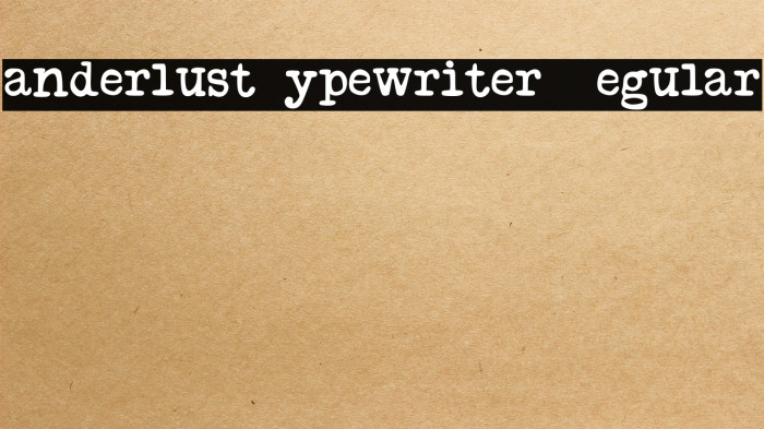 Wanderlust Typewriter D Regular Example 1