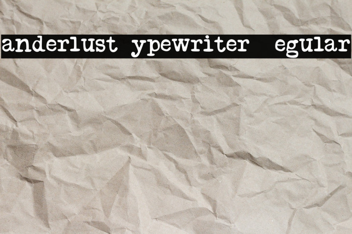 Wanderlust Typewriter D Regular Example 2