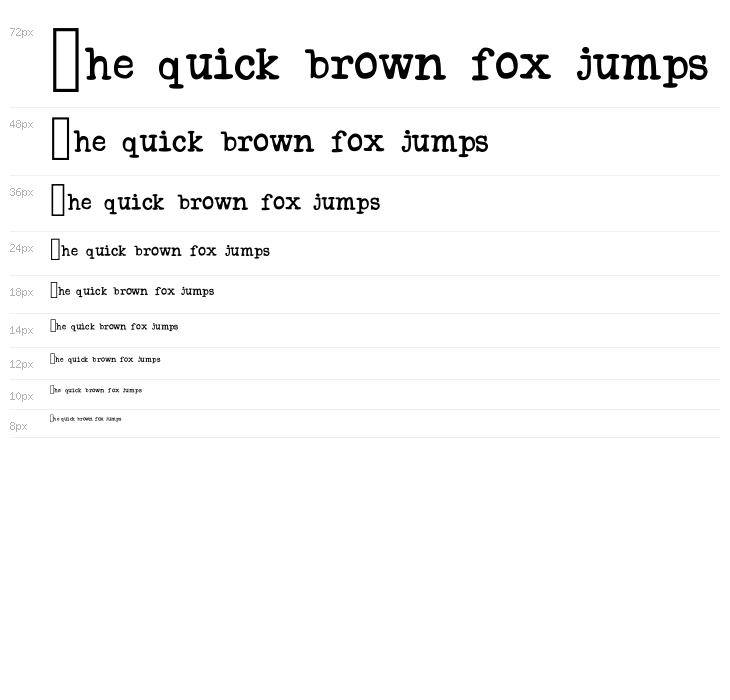 Wanderlust Typewriter D Regular Waterfall