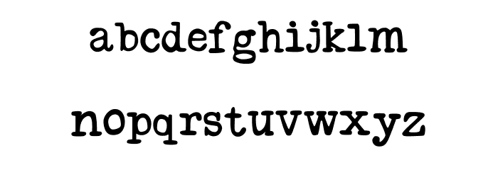 Wanderlust Typewriter D Regular Font LOWERCASE