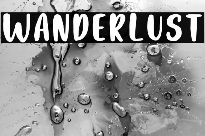 Wanderlust Font examples