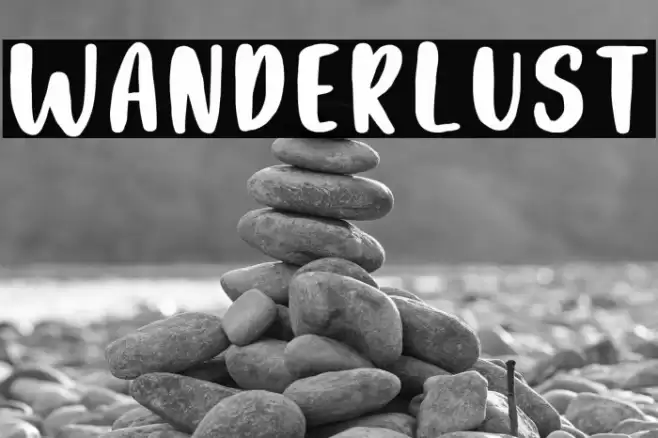 Wanderlust Font examples