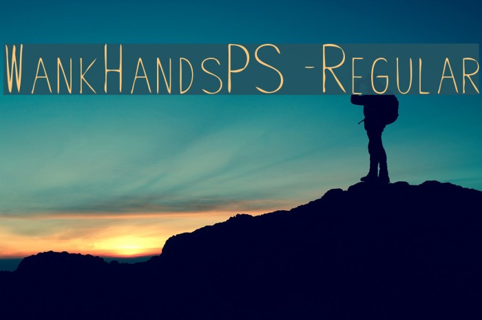 WankHandsPS-Regular Font examples