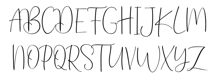 WankaryScript Font UPPERCASE
