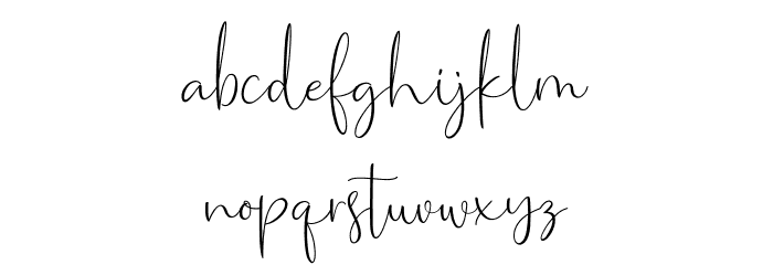 WankaryScript Font LOWERCASE