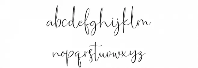 WankaryScript Schriftart Kleinbuchstaben