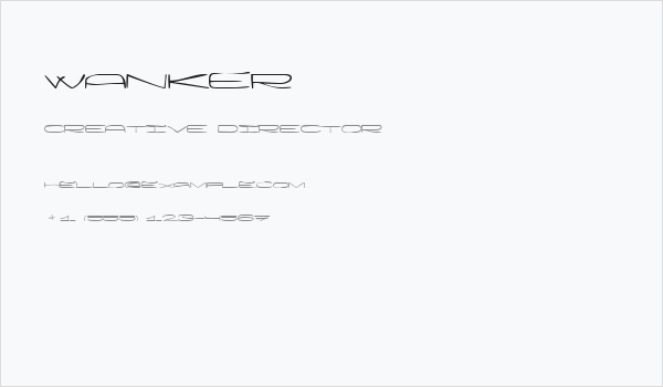 Wanker Business Card