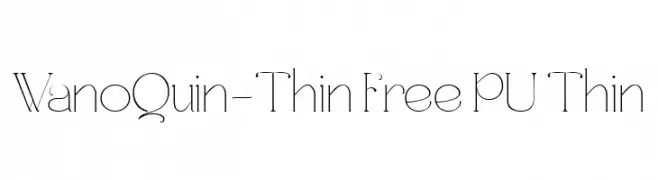 WanoQuin-Thin Free PU Thin  Free Fonts Download