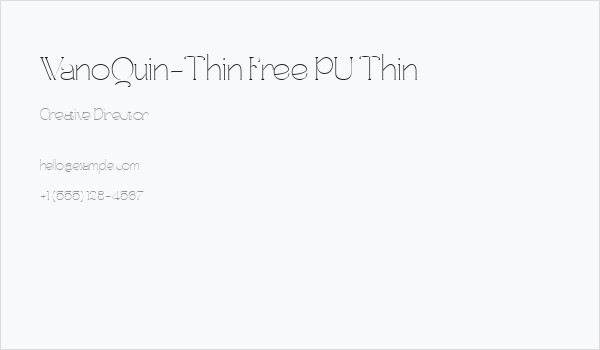 WanoQuin-Thin Free PU Thin Business Card