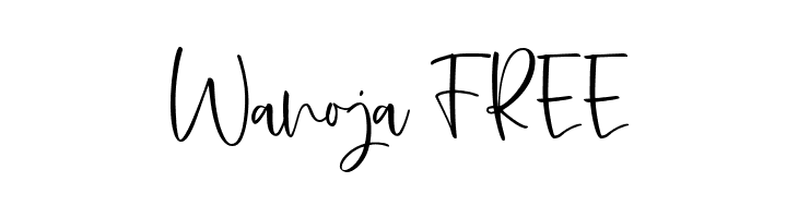 Wanoja FREE  font caratteri gratis