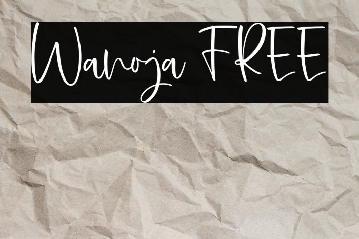 Wanoja FREE Example 1