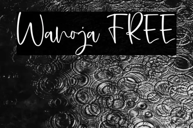 Wanoja FREE Caratteri examples