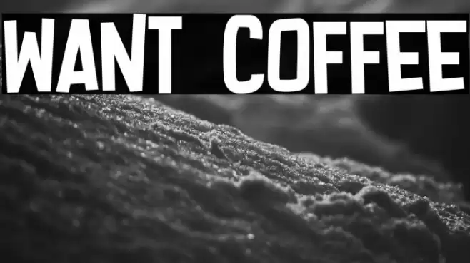 Want Coffee Font examples